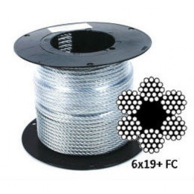 Трос стальной оц. 6 мм DIN 3060 (1000 м/бух) | «ТАТМЕТИЗ» Трос стальной оц. 6 мм DIN 3060 (1000 м/бух) - магазин «ТАТМЕТИЗ»