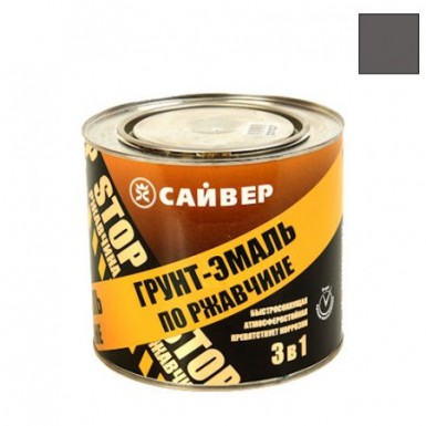 Грунт-эмаль по ржавчине ХВ 3 в 1 Сайвер серая 2 кг. 6 -  магазин «ТАТМЕТИЗ»