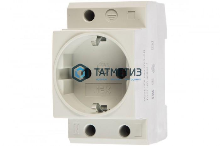 Розетка силовая РАр10-3-ОП с заземл. на DIN-рейку ИЭК Розетка силовая РАр10-3-ОП с заземл. на DIN-рейку ИЭК