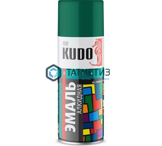 Краска аэроз. KUDO 520 мл. №1007 ТЕМНО-ЗЕЛЕНАЯ RAL 6016 Краска аэроз. KUDO 520 мл. №1007 ТЕМНО-ЗЕЛЕНАЯ RAL 6016