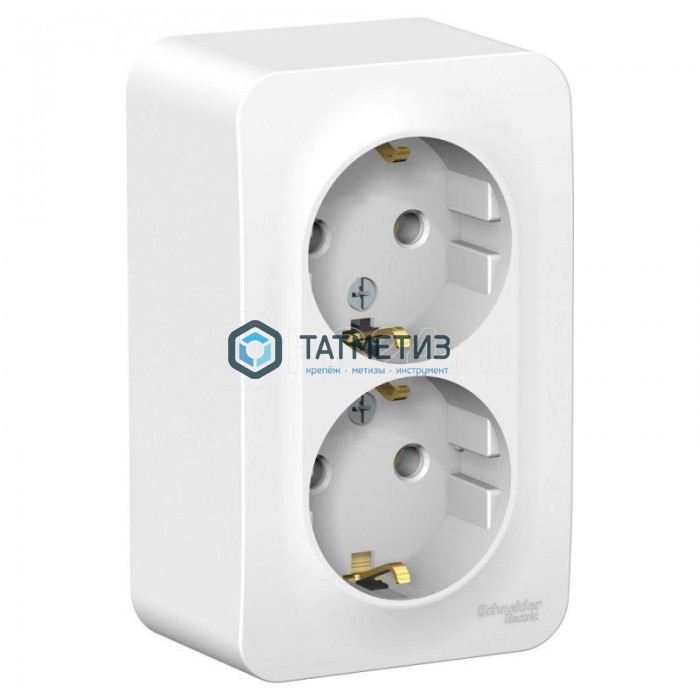 Розетка 2-м ОП BLANCA 16А 250В с заземл. бел., с изолирующей пластиной Розетка 2-м ОП BLANCA 16А 250В с заземл. бел., с изолирующей пластиной