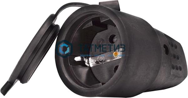 Разъем штепсельный с/з каучук 16А 250В IP44 (еврослот) Разъем штепсельный с/з каучук 16А 250В IP44 (еврослот)