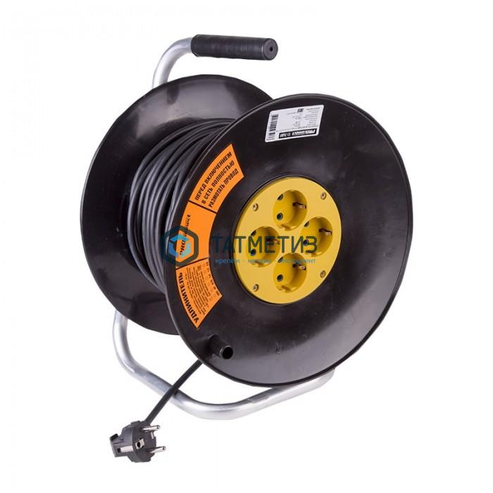 Удлинитель силовой на катушке 4 гнезда с/з 50 м 3х1,5мм², OPTIMA PROCONNECT Удлинитель силовой на катушке 4 гнезда с/з 50 м 3х1,5мм², OPTIMA PROCONNECT