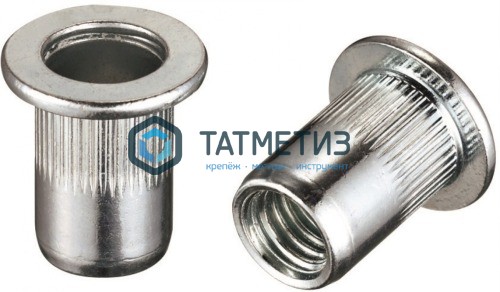 Заклепка-гайка с цил бортом и насечками А4 М 4 х 10 Заклепка-гайка с цил бортом и насечками А4 М 4 х 10