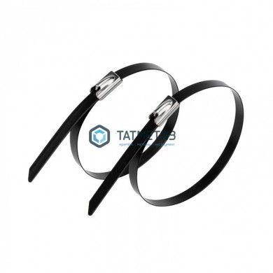 Хомут-стяжка стальной нерж. с покрытием 400 х 4,6 (50 шт/уп) REXANT | «ТАТМЕТИЗ» Хомут-стяжка стальной нерж. с покрытием 400 х 4,6 (50 шт/уп) REXANT - магазин крепежа «ТАТМЕТИЗ»