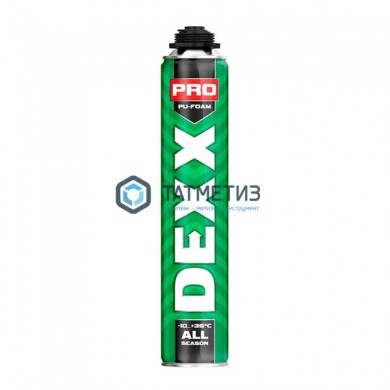 Пена DEXX PRO монтажная, пистолетная, всесезонная, 750мл -  магазин крепежа «ТАТМЕТИЗ»