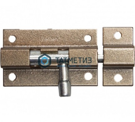 Задвижка накладная для окон и мебели "ШП-50 КМЦ", цвет коричневый металлик/цинк, 50мм | «ТАТМЕТИЗ» Задвижка накладная для окон и мебели "ШП-50 КМЦ", цвет коричневый металлик/цинк, 50мм - магазин крепежа «ТАТМЕТИЗ»