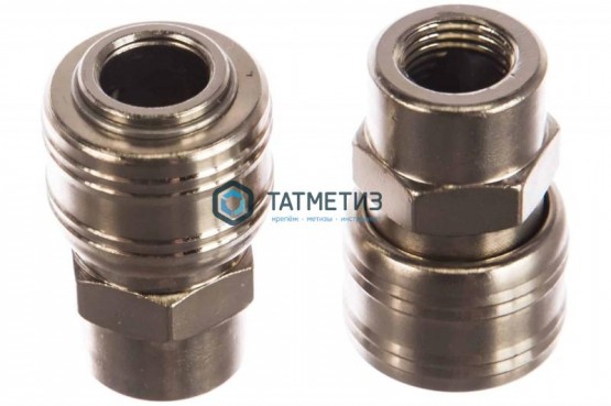 Муфта универсальная быстросъемная ("мама"), внутренняя резьба 1/4", 2 шт. // Stels | «ТАТМЕТИЗ» Муфта универсальная быстросъемная ("мама"), внутренняя резьба 1/4", 2 шт. // Stels - магазин крепежа «ТАТМЕТИЗ»