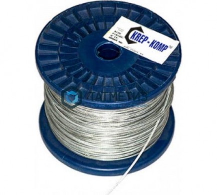 Трос с ПВХ стальной оц. 4-3  (250 м/бух) КТ / R -  магазин крепежа «ТАТМЕТИЗ»