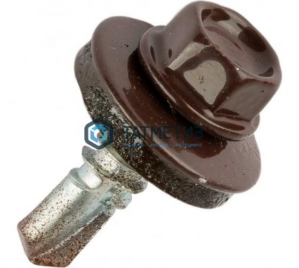 Саморез окраш.кров. 5,5х19 /8017/  (250 шт/уп)  ТК -  магазин крепежа «ТАТМЕТИЗ»