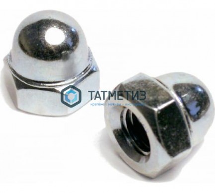 Гайка колпачковая DIN 1587, оц М8 (3000 шт/уп) КК | «ТАТМЕТИЗ» Гайка колпачковая DIN 1587, оц М8 (3000 шт/уп) КК - магазин крепежа «ТАТМЕТИЗ»