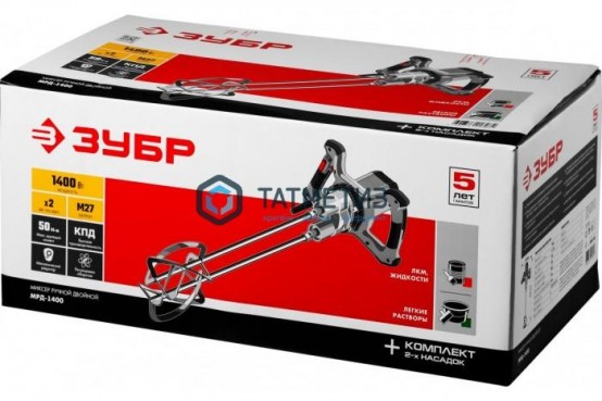 Миксер строительный ЗУБР МРД-1400, 1400 Вт, двойной, 0-520 об/мин, перемешивание "сверху-вниз" | «ТАТМЕТИЗ» Миксер строительный ЗУБР МРД-1400, 1400 Вт, двойной, 0-520 об/мин, перемешивание "сверху-вниз" - магазин крепежа «ТАТМЕТИЗ»