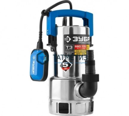 Насос дренажный для грязной воды, корпус-нерж. сталь, 550 Вт, ЗУБР Профессионал | «ТАТМЕТИЗ» Насос дренажный для грязной воды, корпус-нерж. сталь, 550 Вт, ЗУБР Профессионал - магазин крепежа «ТАТМЕТИЗ»