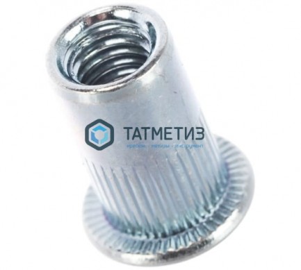 Заклепка-гайка с цил бортом и насечками А2 М 6 х 16 | «ТАТМЕТИЗ» Заклепка-гайка с цил бортом и насечками А2 М 6 х 16 - магазин крепежа «ТАТМЕТИЗ»