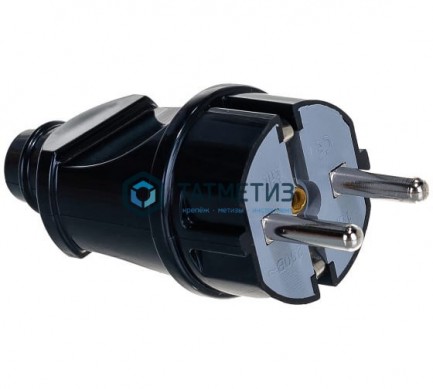 Эл.вилка с з черная 16А 250В Universal А1010 | «ТАТМЕТИЗ» Эл.вилка с з черная 16А 250В Universal А1010 - магазин крепежа «ТАТМЕТИЗ»