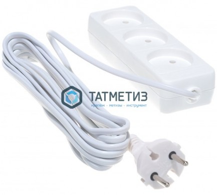 Удлинитель 3х5м ШВВП 2х0.75 1.3кВт Союз 481S-0305 -  магазин крепежа «ТАТМЕТИЗ»