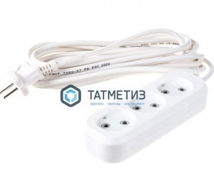 Удлинитель 3*5м У6-639М ПВС 2*0, 75 "У" -  магазин крепежа «ТАТМЕТИЗ»