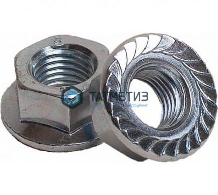 Гайка с фланцем DIN 6923, оц М12 (1400 шт/уп) R | «ТАТМЕТИЗ» Гайка с фланцем DIN 6923, оц М12 (1400 шт/уп) R - магазин крепежа «ТАТМЕТИЗ»