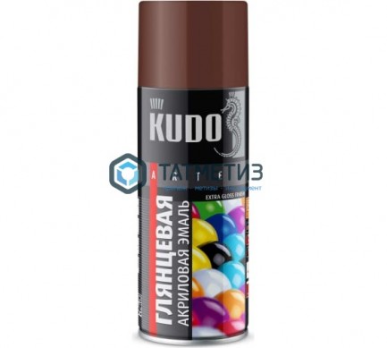 Краска аэроз. KUDO 520 мл. №1024  КРАСНО-КОРИЧНЕВАЯ  RAL 8012 -  магазин крепежа «ТАТМЕТИЗ»