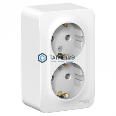 Розетка 2-м ОП BLANCA 16А 250В с заземл. бел., с изолирующей пластиной | «ТАТМЕТИЗ» Розетка 2-м ОП BLANCA 16А 250В с заземл. бел., с изолирующей пластиной - магазин крепежа «ТАТМЕТИЗ»