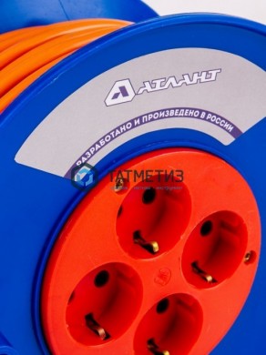 Удлинитель силовой на катушке с/з, КГ, 4000 Вт, 30м Атом Атлант | «ТАТМЕТИЗ» Удлинитель силовой на катушке с/з, КГ, 4000 Вт, 30м Атом Атлант - магазин крепежа «ТАТМЕТИЗ»