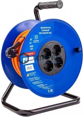Удлинитель силовой на катушке с/з, КГ, 4000 Вт, 30м Атом Атлант | «ТАТМЕТИЗ» Удлинитель силовой на катушке с/з, КГ, 4000 Вт, 30м Атом Атлант - магазин крепежа «ТАТМЕТИЗ»